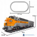 MouldKing 12018 Zug Diesel Lokomotive mit Licht - RC mit Schienen 