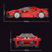 MouldKing 27006  488 GTB Rennwagen inkl. Vitrine  Klemmbausteine - Set mit Showcase