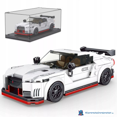 MouldKing 27031 - GTR Rennwagen inkl. Vitrine  Klemmbausteine - Set mit Showcase