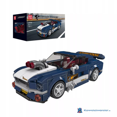 MouldKing 27048 - Mustang 1967 Sportwagen inkl. Vitrine  Klemmbausteine - Set mit Showcase
